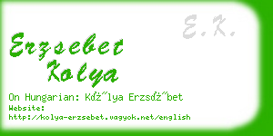 erzsebet kolya business card