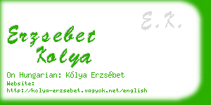 erzsebet kolya business card
